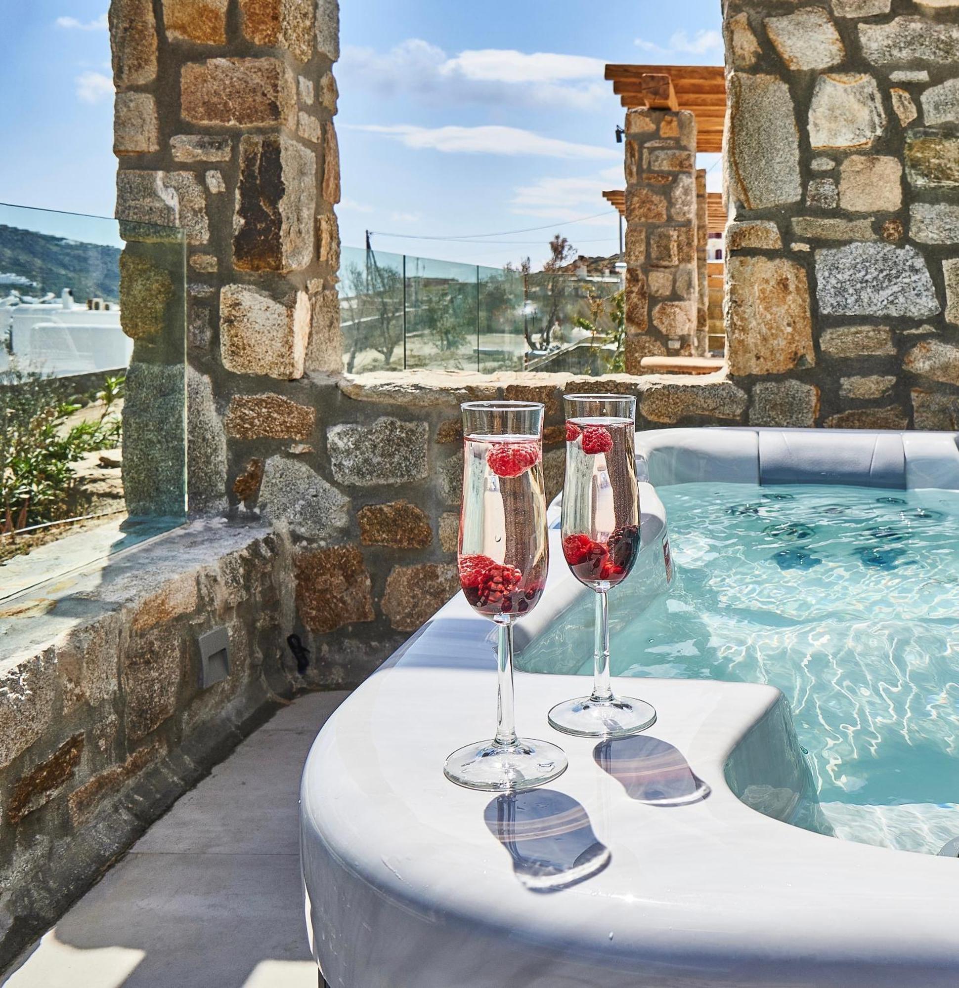 Due Mari Mykonos Hotel Agios Ioannis Diakoftis ภายนอก รูปภาพ